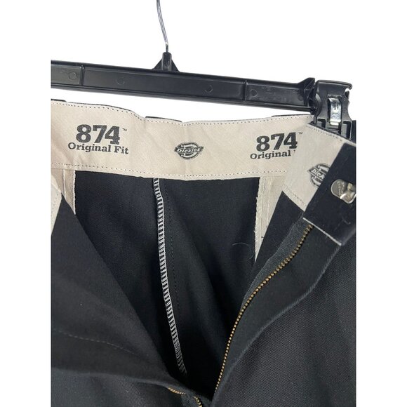 Dickies 874 Original Fit Work Pants Mens 38x29 Black Cotton Blend Dressy Neutral - Picture 9 of 9